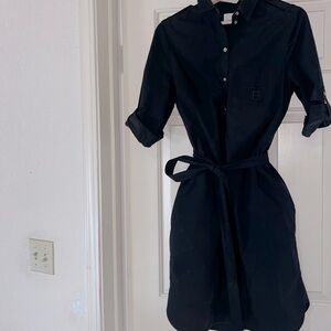 Burberry Black Cotton Mini Dress